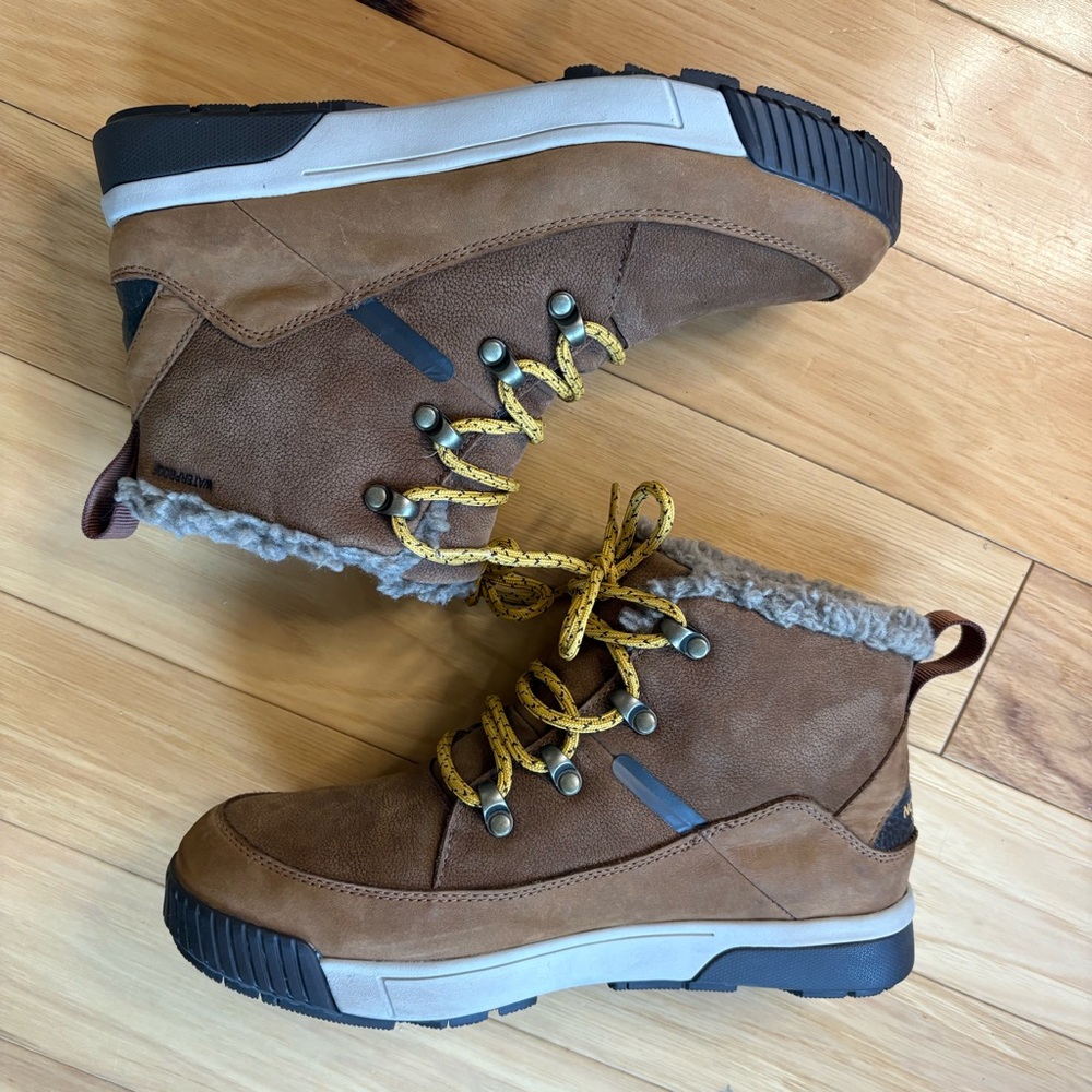 The North Face Sierra Mid Lace Waterproof Boots Womens Sz 7.5 Brown Leather